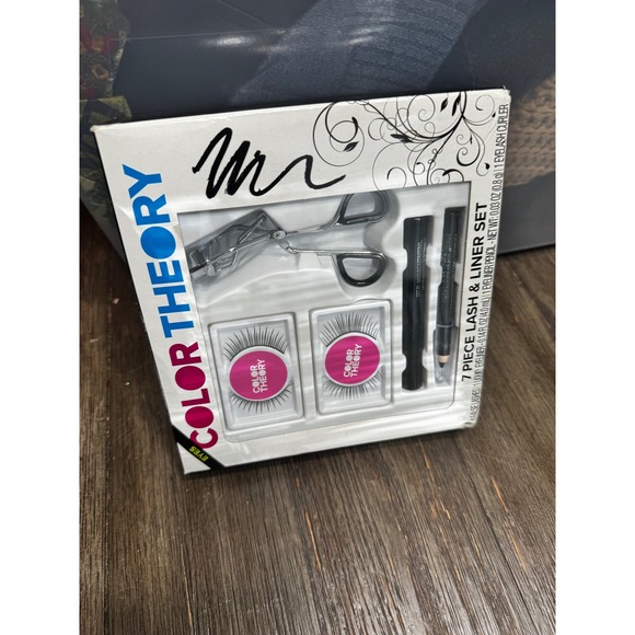 Color Theory 7 Piece Lash& Liner Set Eyelash Curler False Lashes Eyeliner Pencil - Picture 1 of 4